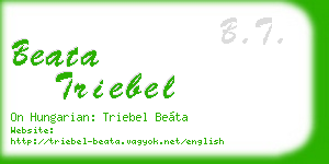 beata triebel business card