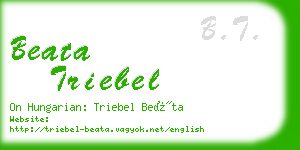 beata triebel business card